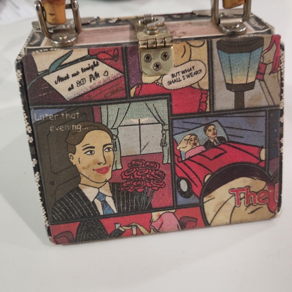 Handmade Unique Purse Romantic Comic Cigar Box Purse - Picture 8 of 16